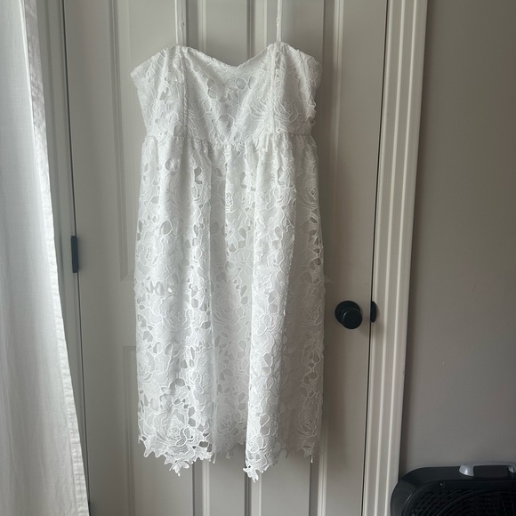 PLUS PREMIUM LACE STRAPPY MIDI SKATER DRESS - Picture 3 of 4